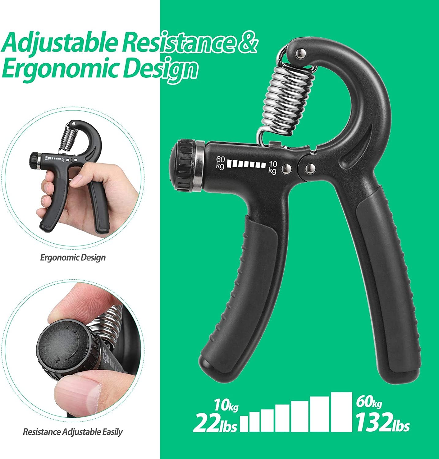 Adjustable Grip Strength Trainer for Forearms & Athletes