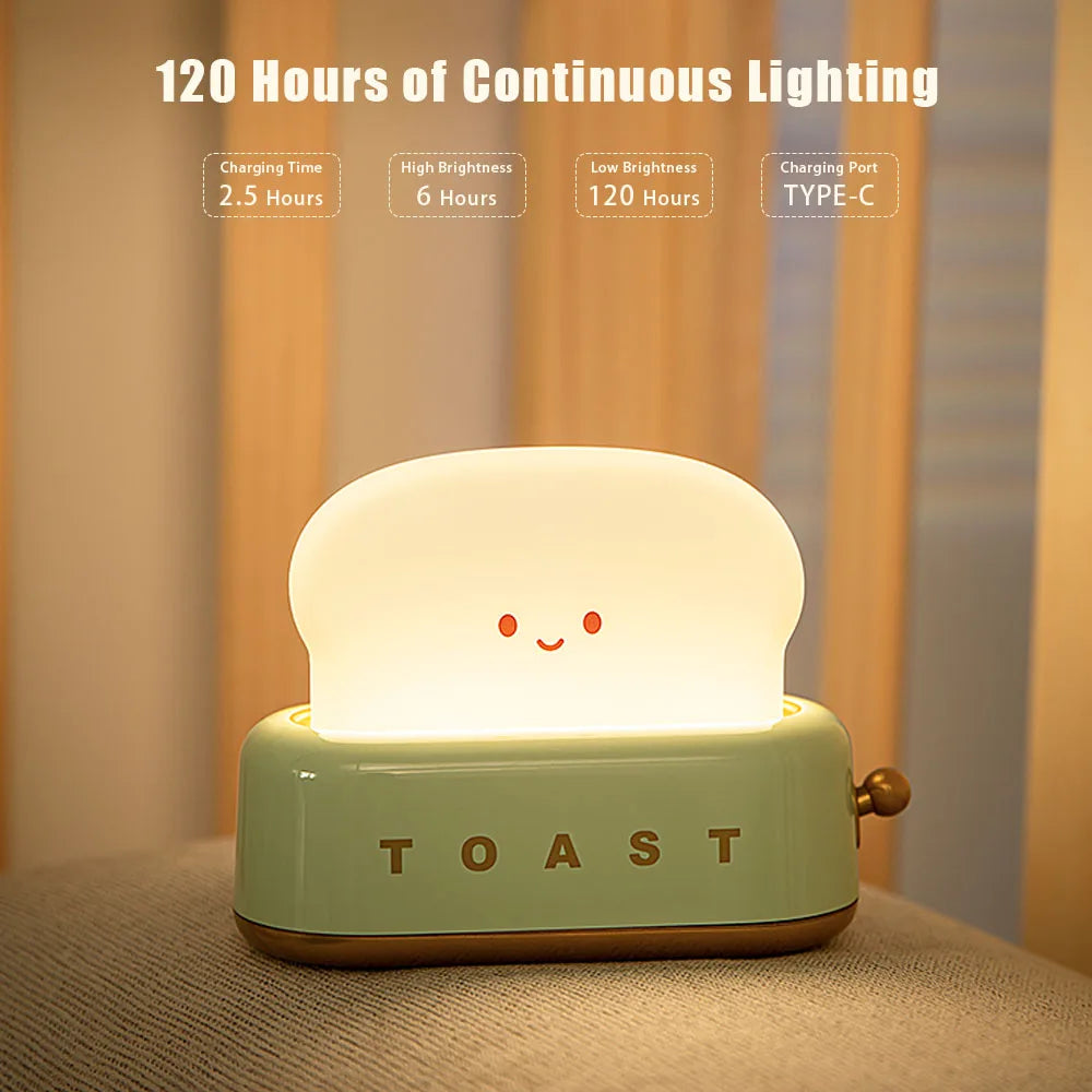 BANDIAN Kawaii Bread Toast LED Night Light