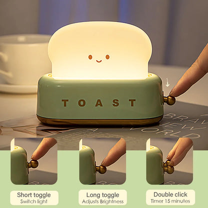 BANDIAN Kawaii Bread Toast LED Night Light