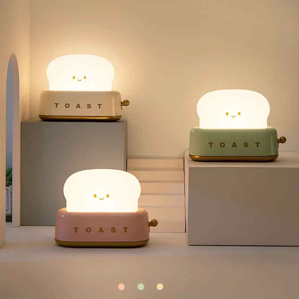 BANDIAN Kawaii Bread Toast LED Night Light