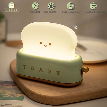 BANDIAN Kawaii Bread Toast LED Night Light