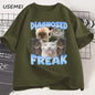 Diagnosed Freak Funny Cat Meme Unisex T-Shirt